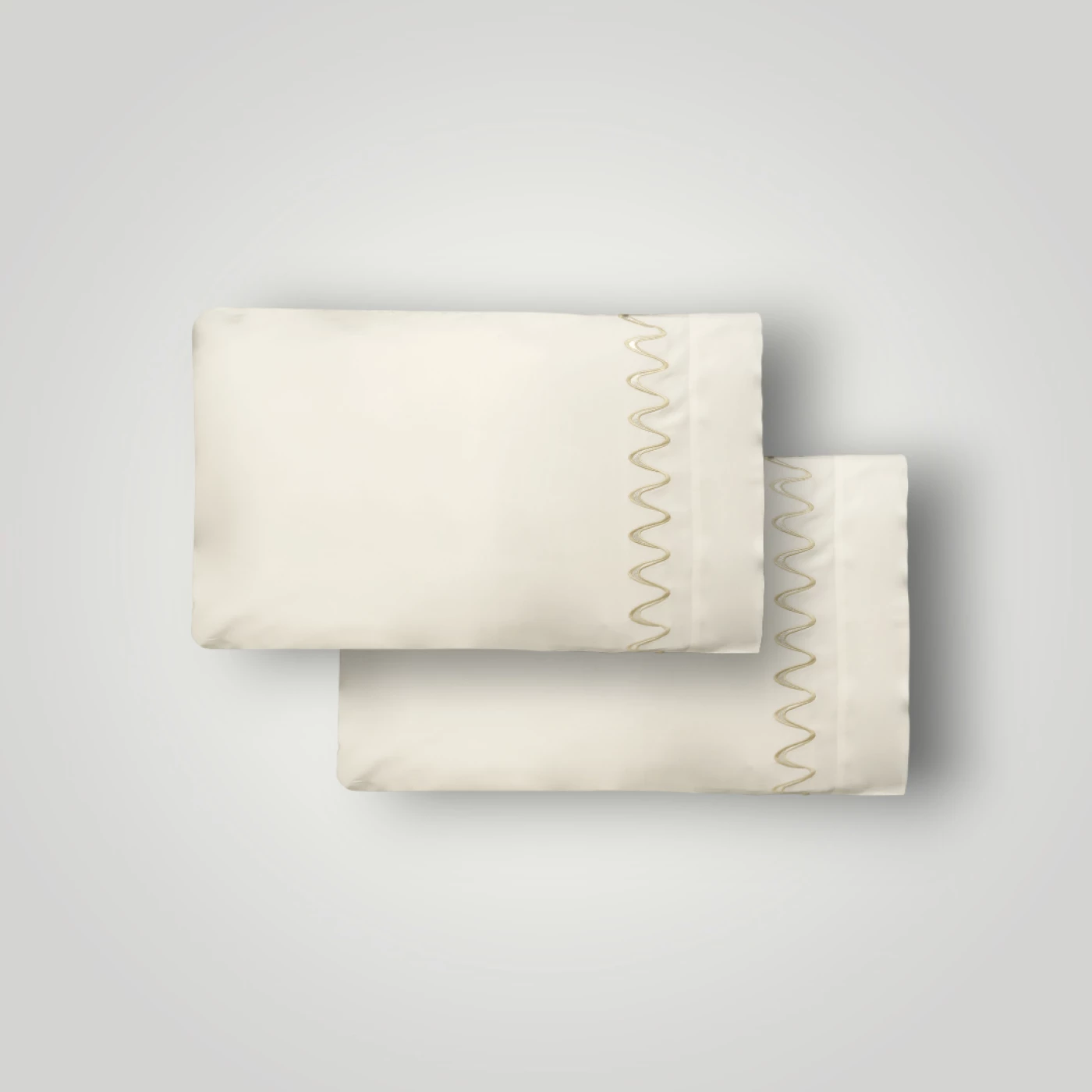 Biancheria da letto PELAGO FEDERA A SACCO 2 PEZZI RASO RICAMATO Timothy Corrigan for Dea ivory/ivory