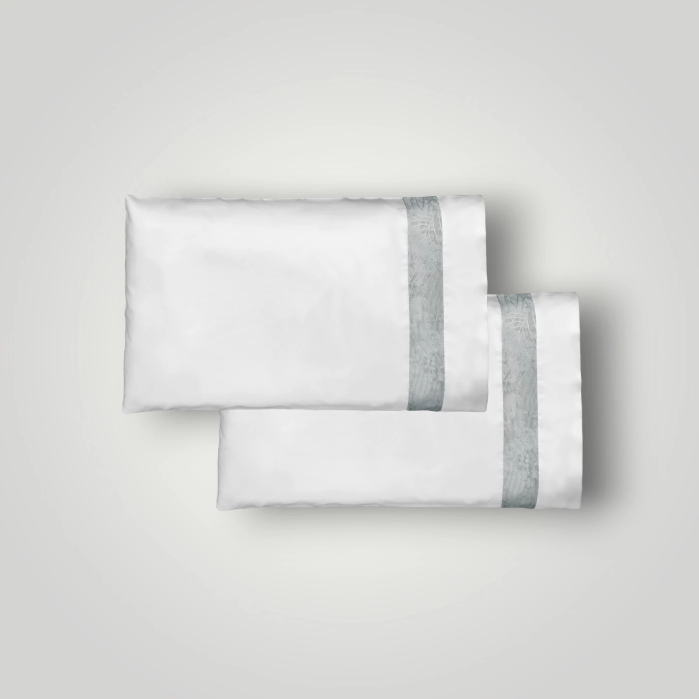 Biancheria da letto PELAGO FEDERA A SACCO 2 PEZZI RASO CON BORDO JACQUARD Timothy Corrigan for Dea white/ice