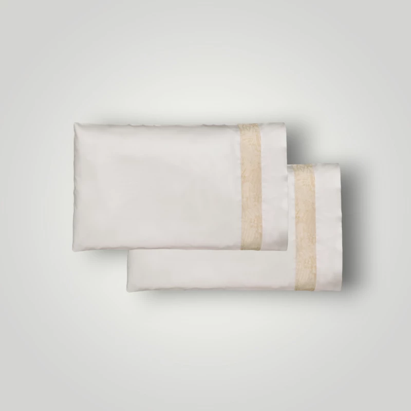 DEA ITALY PELAGO FEDERA A SACCO 2 PEZZI RASO CON BORDO JACQUARD Timothy Corrigan for Dea Ivory/ivory