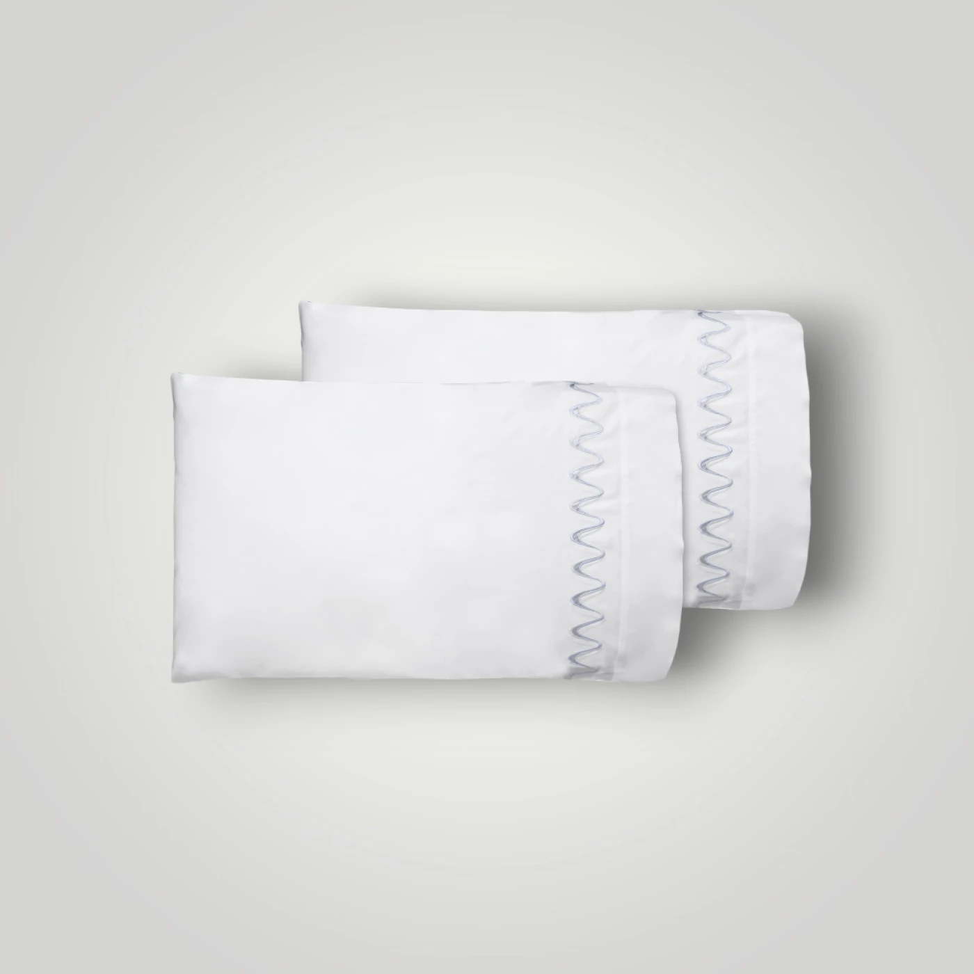 Biancheria da letto PELAGO FEDERA A SACCO 2 PEZZI (PERCALLE DI COTONE RICAMATO) Timothy Corrigan for Dea white/ice