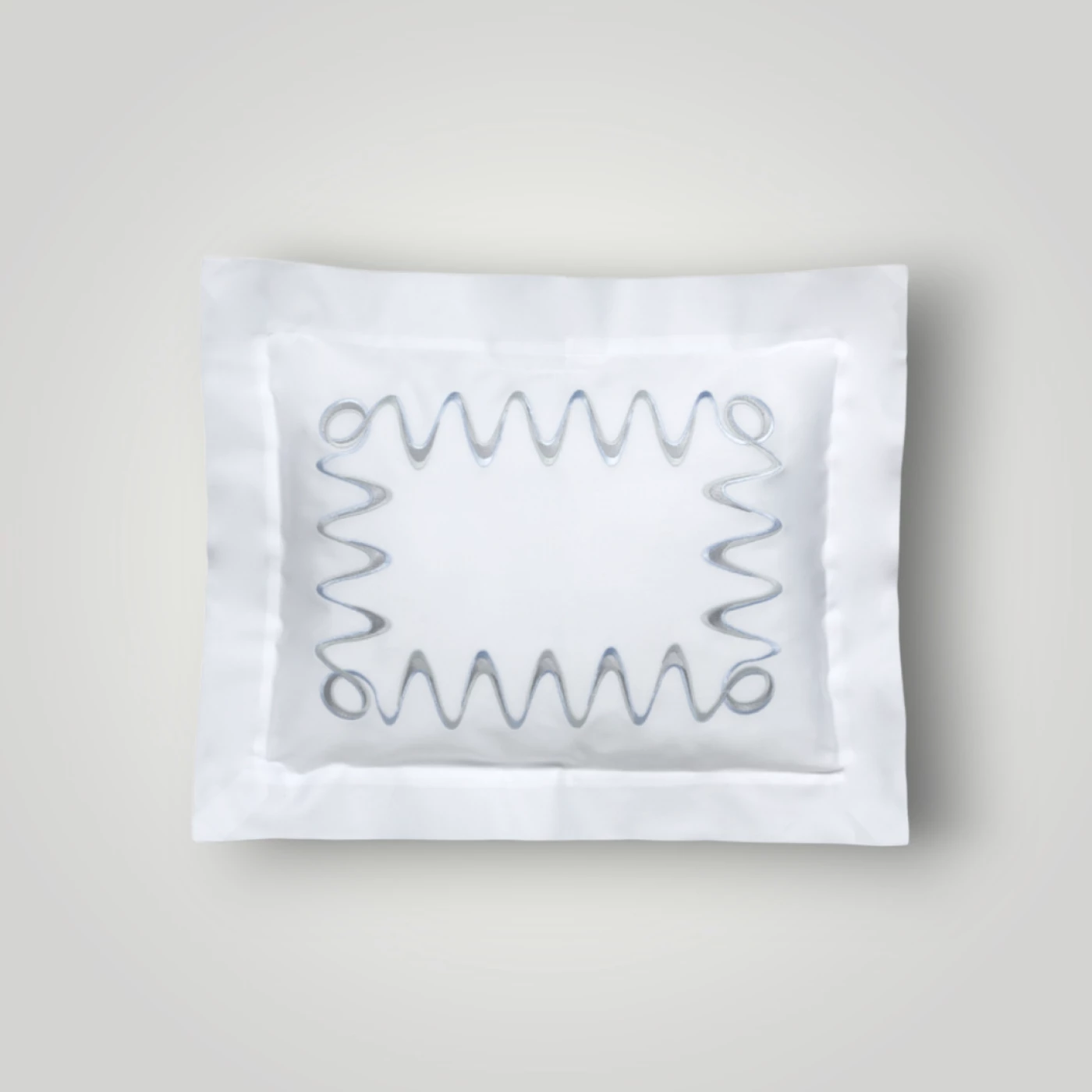 Biancheria da letto PELAGO FEDERA 4 VOLANTS RASO RICAMATO Timothy Corrigan for Dea white/ice