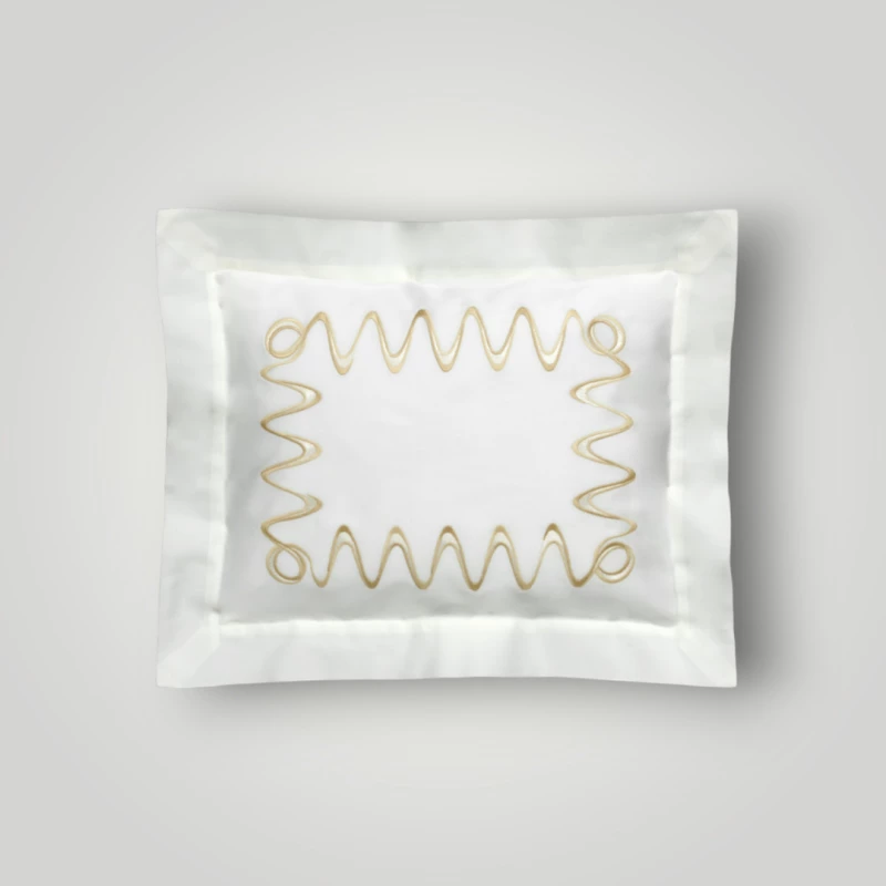 DEA ITALY PELAGO FEDERA 4 VOLANTS RASO RICAMATO Timothy Corrigan for Dea Ivory/ivory