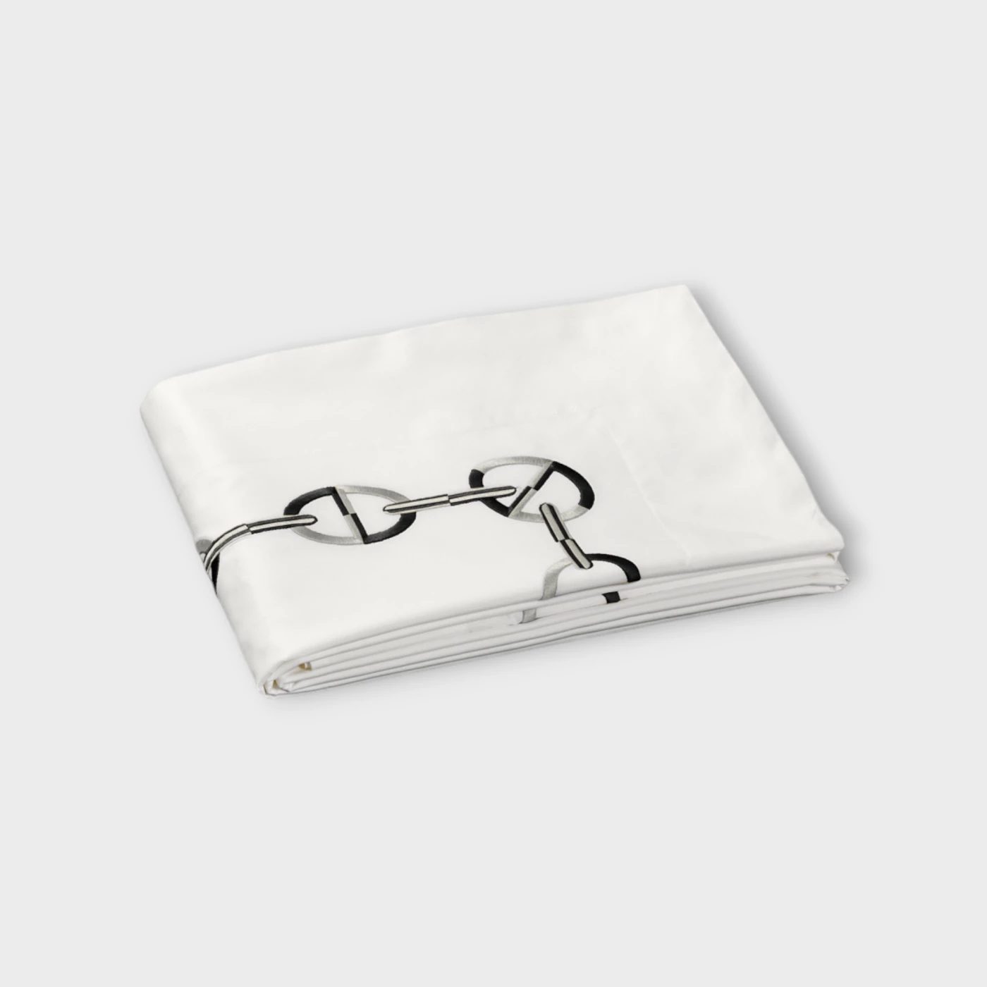 Biancheria da letto CHAINE SOPRA LENZUOLO RASO RICAMATO Timothy Corrigan for Dea white/black