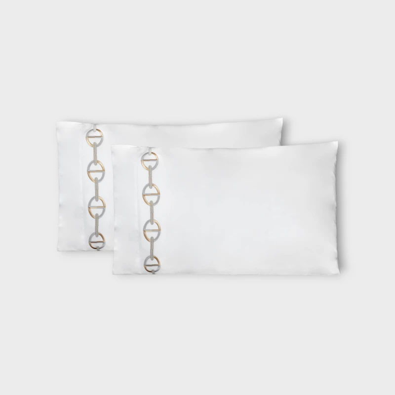 DEA ITALY CHAINE FEDERA A SACCO 2 PEZZI RASO DI COTONE Timothy Corrigan for Dea White/moka