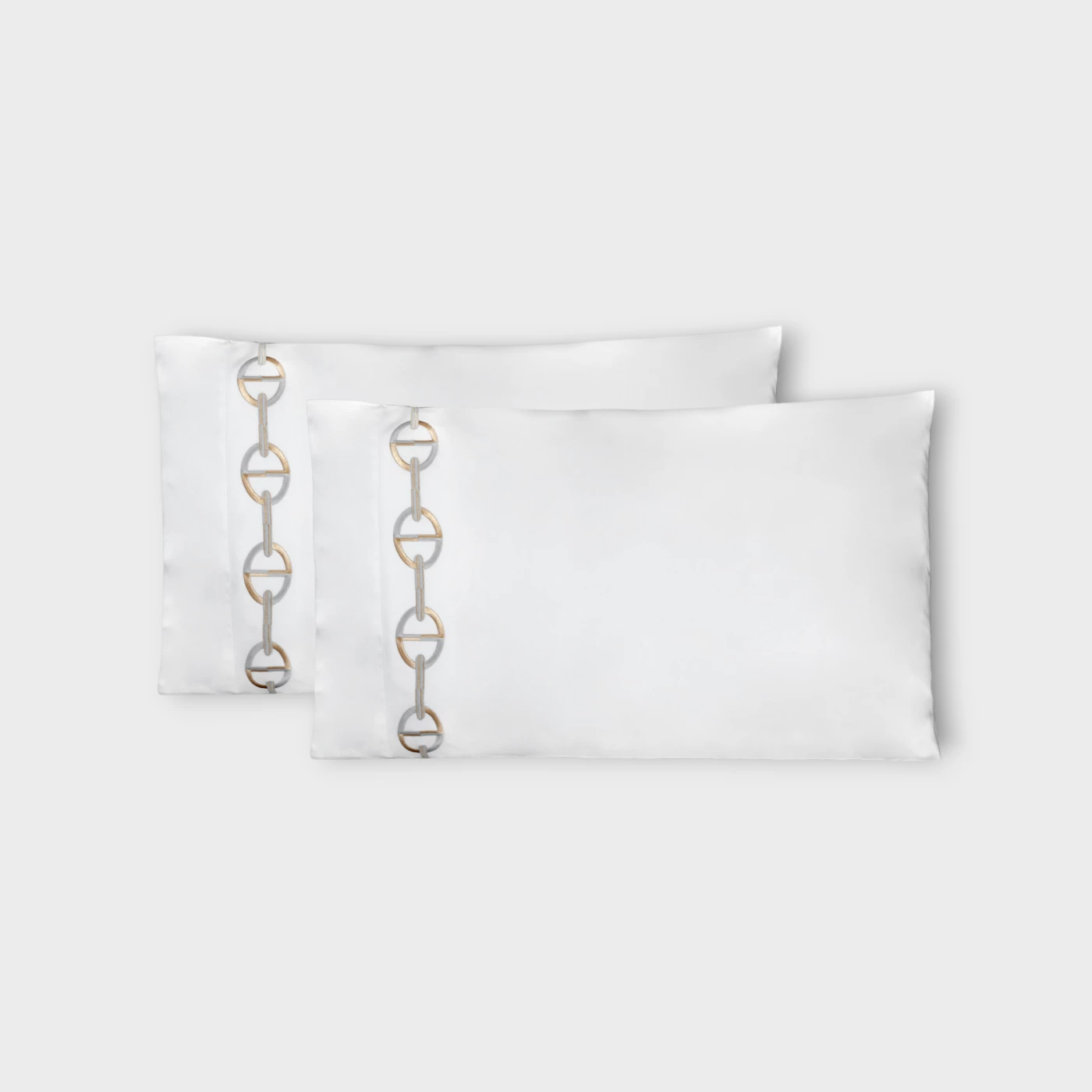 Biancheria da letto CHAINE FEDERA A SACCO 2 PEZZI RASO DI COTONE Timothy Corrigan for Dea white/moka