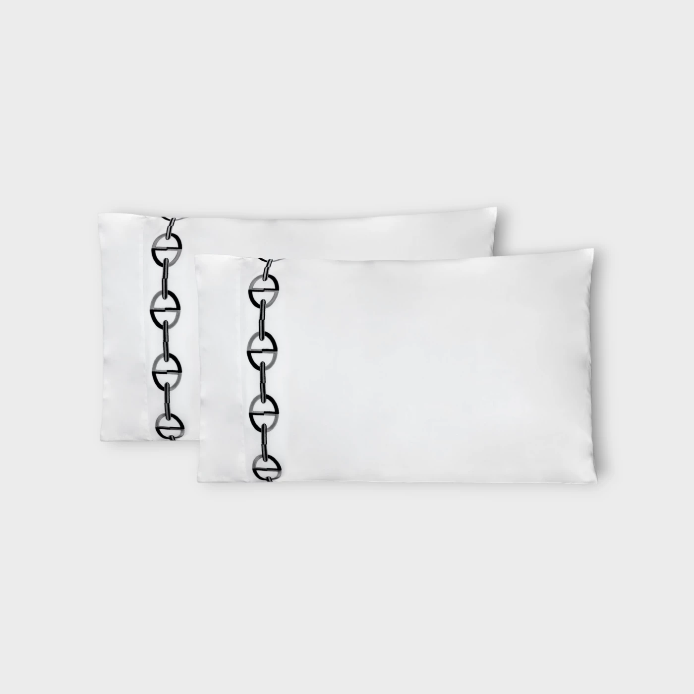 Biancheria da letto CHAINE T FEDERA A SACCO 2 PEZZI (PERCALLE DI COTONE RICAMATO) Timothy Corrigan for Dea white/black