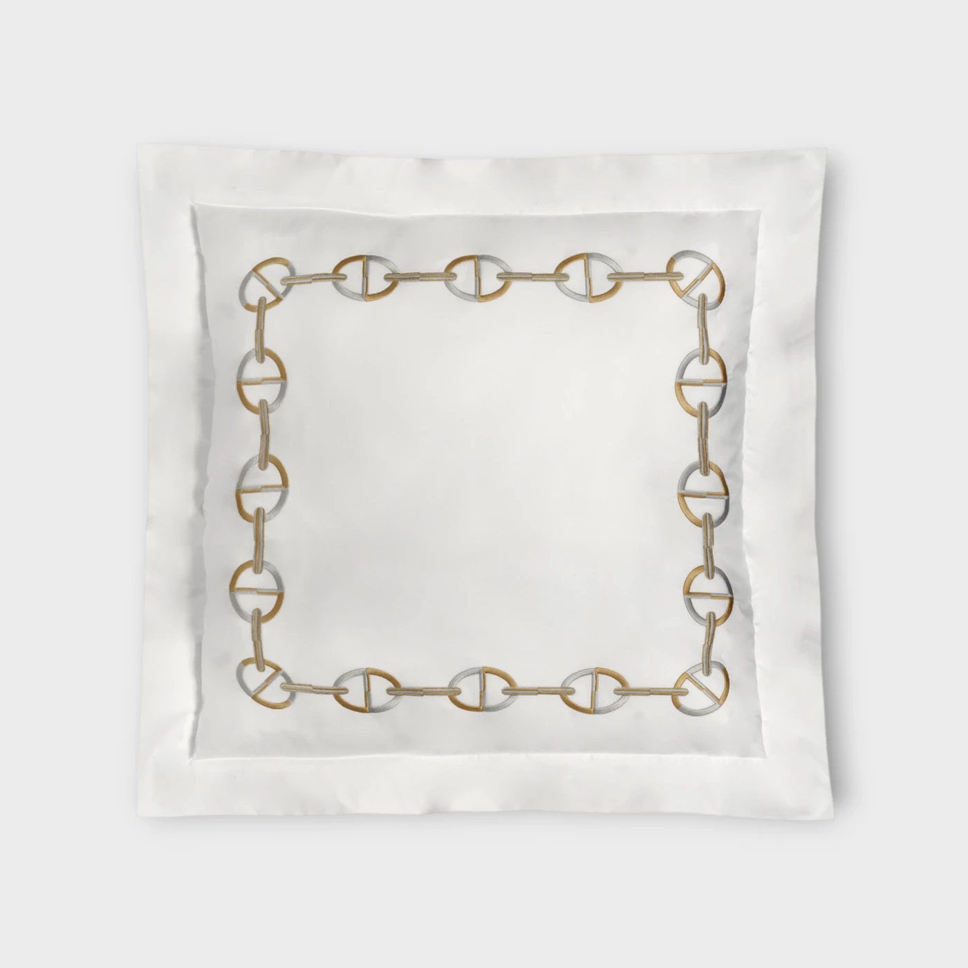 Biancheria da letto CHAINE FEDERA 4 VOLANTS RASO RICAMATO Timothy Corrigan for Dea white/moka