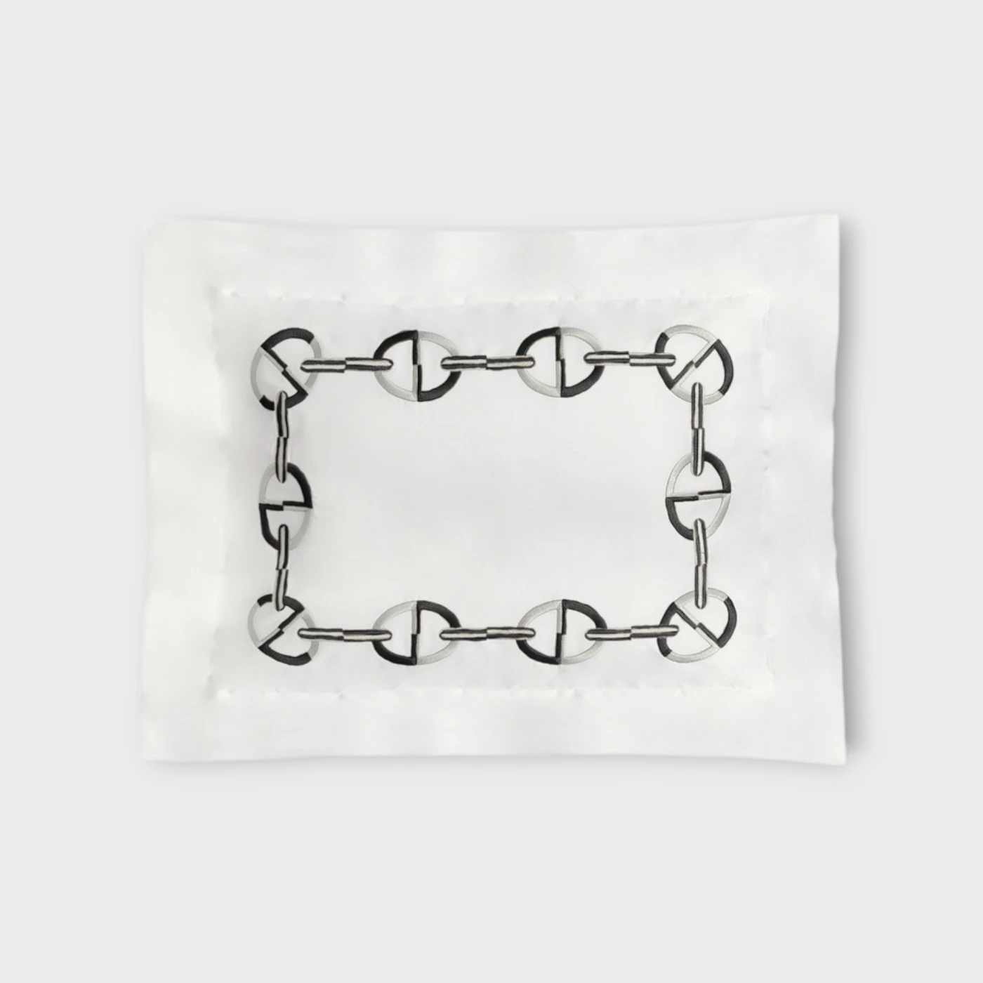 Biancheria da letto CHAINE FEDERA 4 VOLANTS (RASO DI COTONE RICAMATO) Timothy Corrigan for Dea white/black