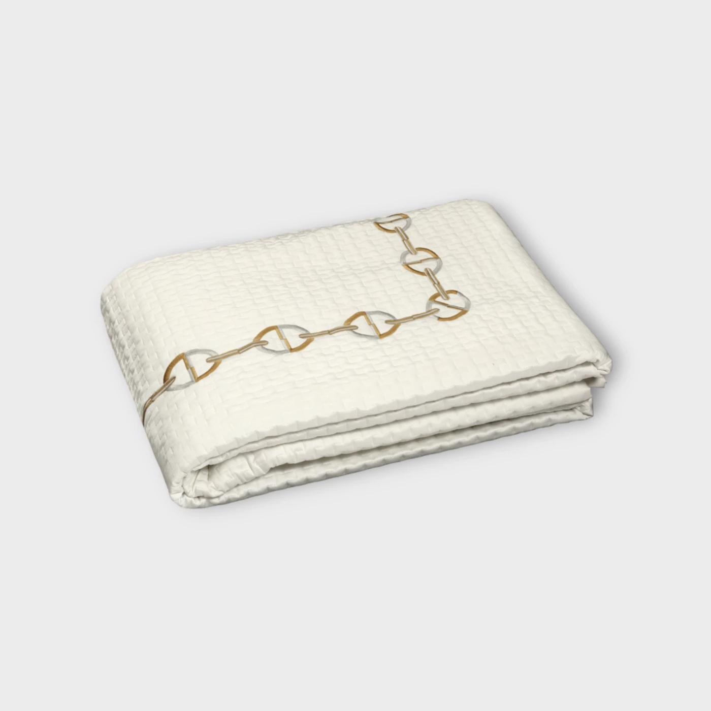 Biancheria da letto CHAINE COPRIPIUMINO PERCALLE RICAMATO Timothy Corrigan for Dea white/moka