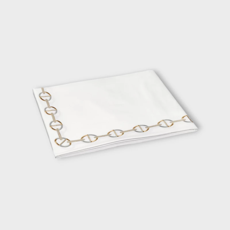 DEA ITALY CHAINE Copriletto (PIQUET RICAMATO) Timothy Corrigan for Dea White/moka