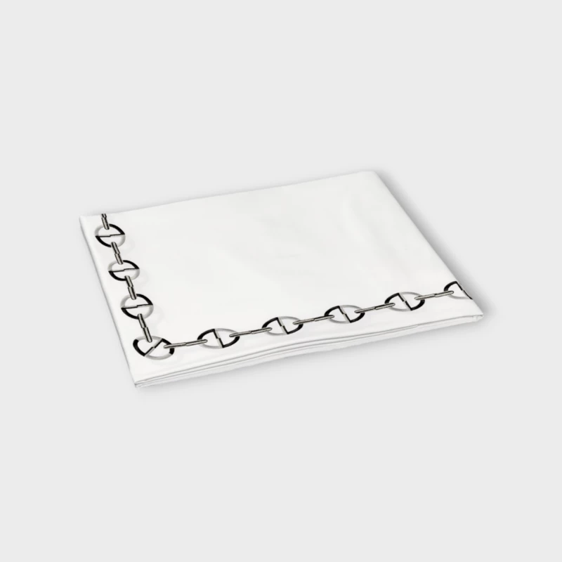 DEA ITALY CHAINE Copriletto (PIQUET RICAMATO) Timothy Corrigan for Dea White/black