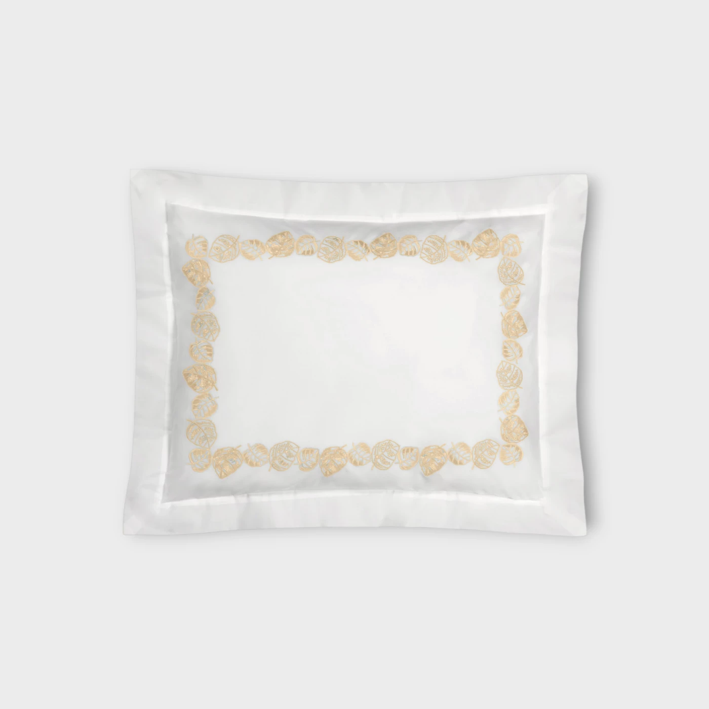 Biancheria da letto FEUILLAGE FEDERA 4 VOLANTS (PERCALLE DI COTONE RICAMATO) Timothy Corrigan for Dea white/ivory