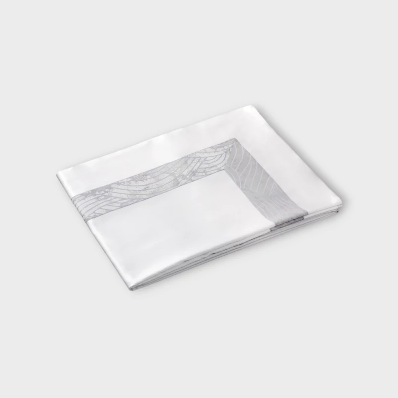 DEA ITALY PELAGO SOPRA LENZUOLO RASO CON BORDO JACQUARD Timothy Corrigan for Dea White/ice