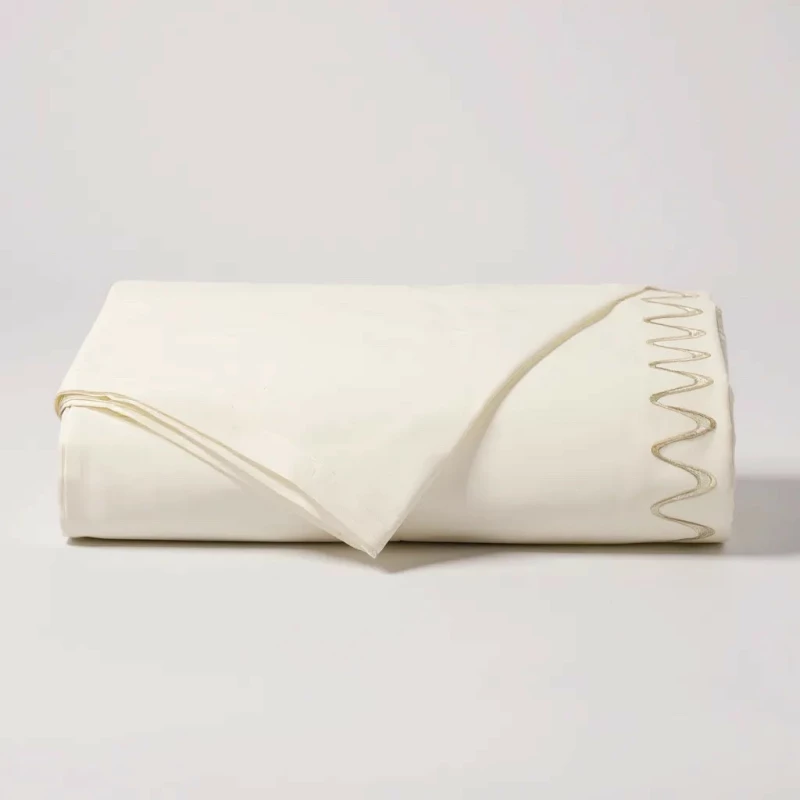 DEA ITALY PELAGO COPRIPIUMINO RASO RICAMATO Timothy Corrigan for Dea Ivory/ivory