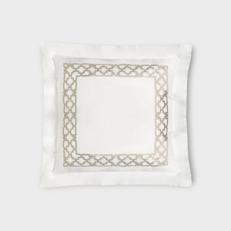 DEA ITALY FRETWORK FEDERA 4 VOLANTS (PERCALLE DI COTONE RICAMATO) Timothy Corrigan for Dea White/kaki