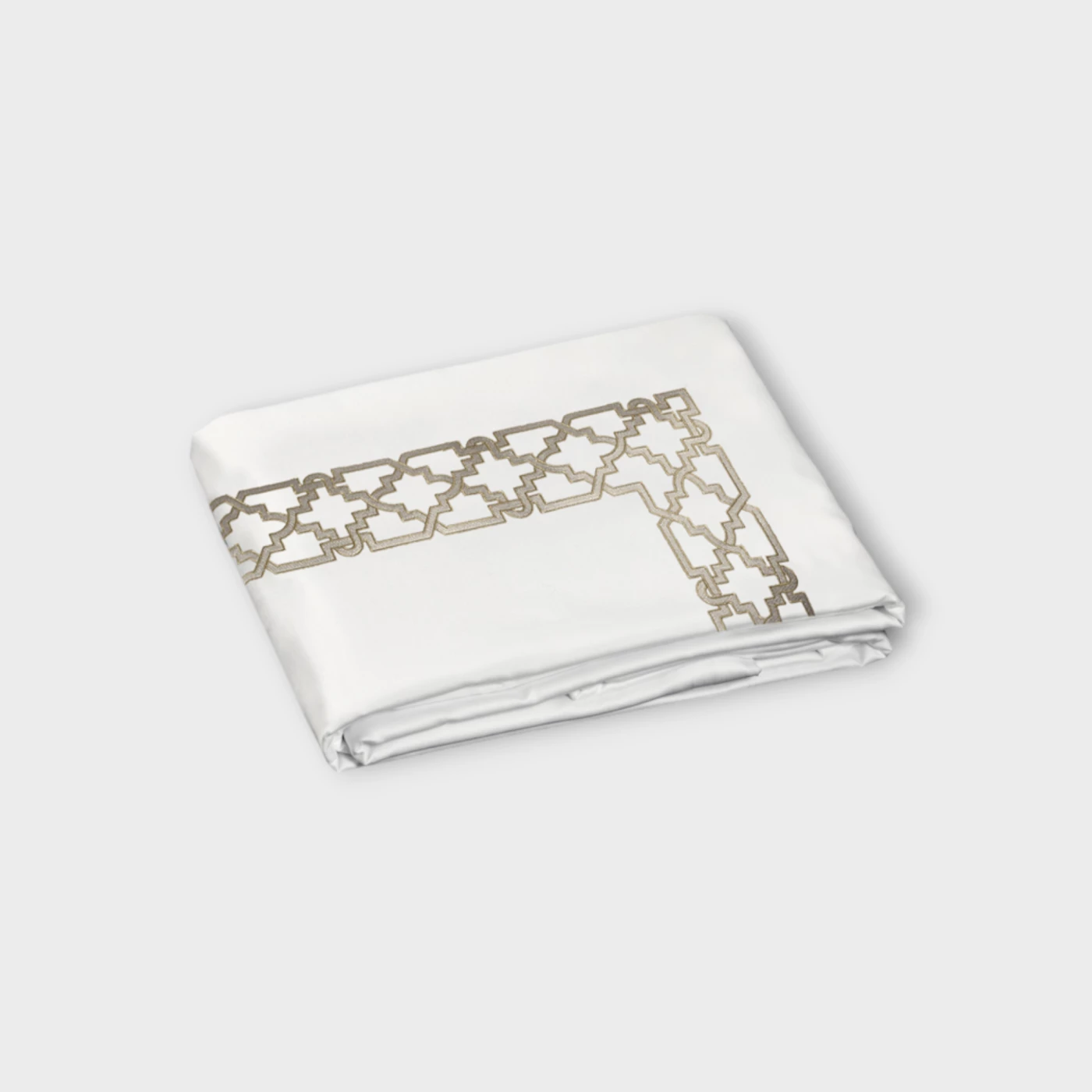 Biancheria da letto FRETWORK Copripiumino (PERCALLE DI COTONE RICAMATO) Timothy Corrigan for Dea white/kaki