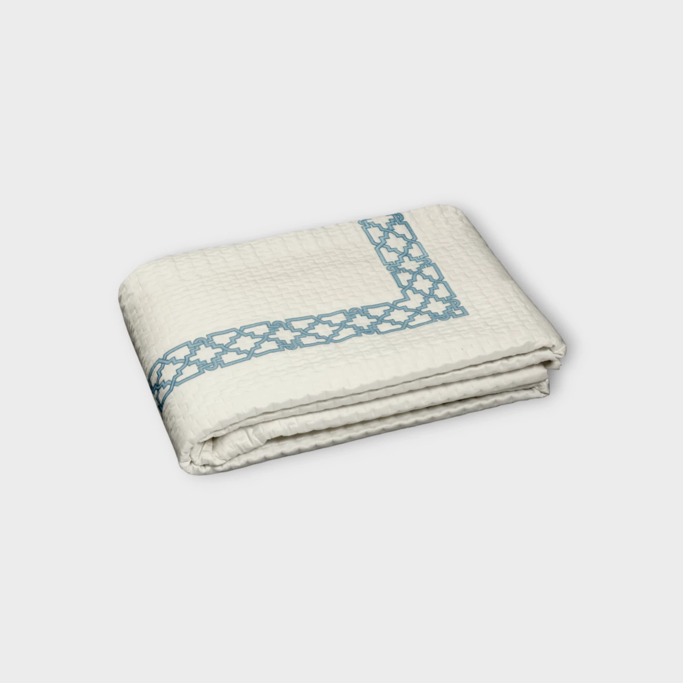 Biancheria da letto FRETWORK TRAPUNTINO Timothy Corrigan for Dea acquamarina