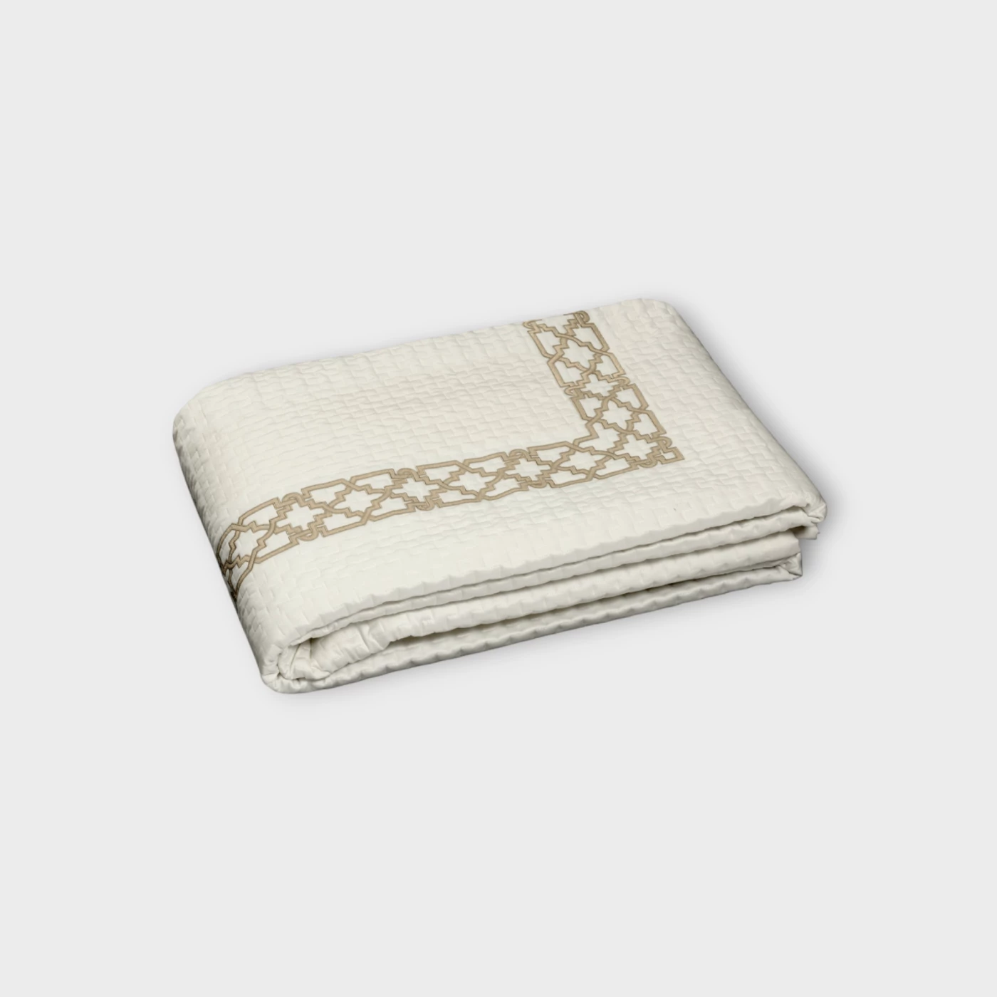 Biancheria da letto FRETWORK TRAPUNTINO Timothy Corrigan for Dea white/kaki