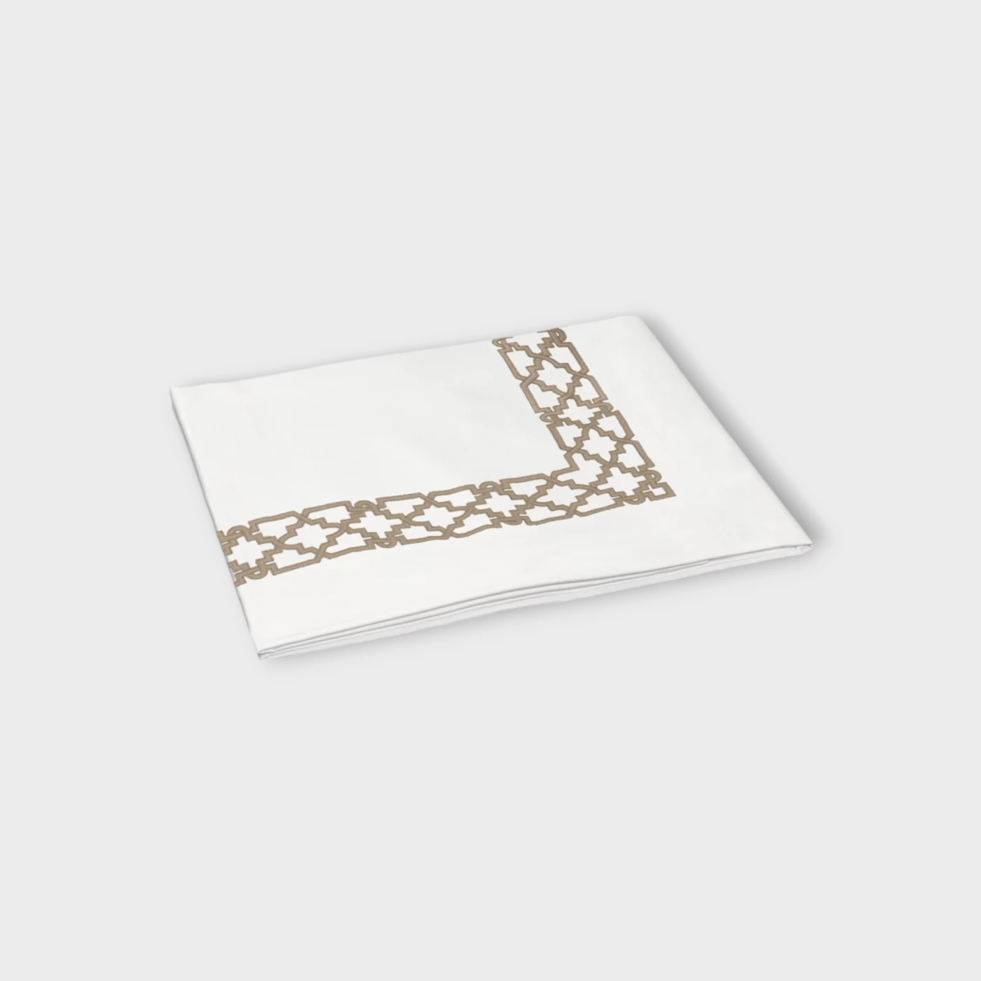 Biancheria da letto FRETWORK Copriletto (PIQUET RICAMATO) Timothy Corrigan for Dea white/kaki