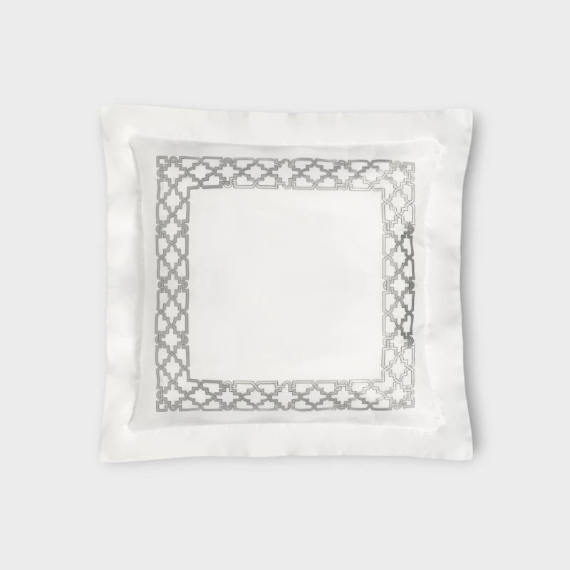 DEA ITALY FRETWORK FEDERA 4 VOLANTS (RASO DI COTONE RICAMATO) Timothy Corrigan for Dea Silver grey