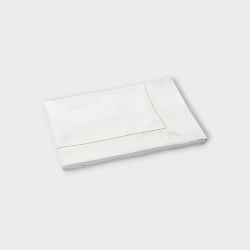 DEA ITALY SOPRA LENZUOLO in SEA ISLAND PUNTO PARIGI - COUTURE White/grass green