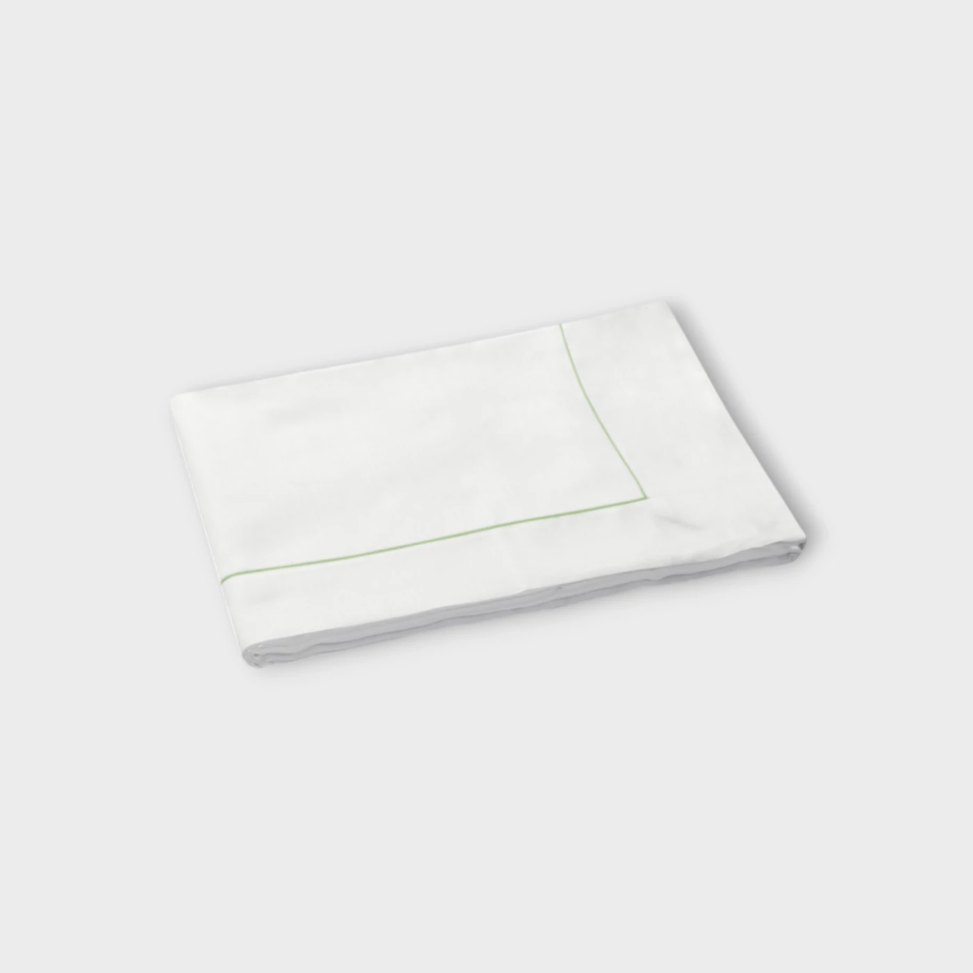 Biancheria da letto SOPRA LENZUOLO in SEA ISLAND PUNTO PARIGI - COUTURE white/grass green