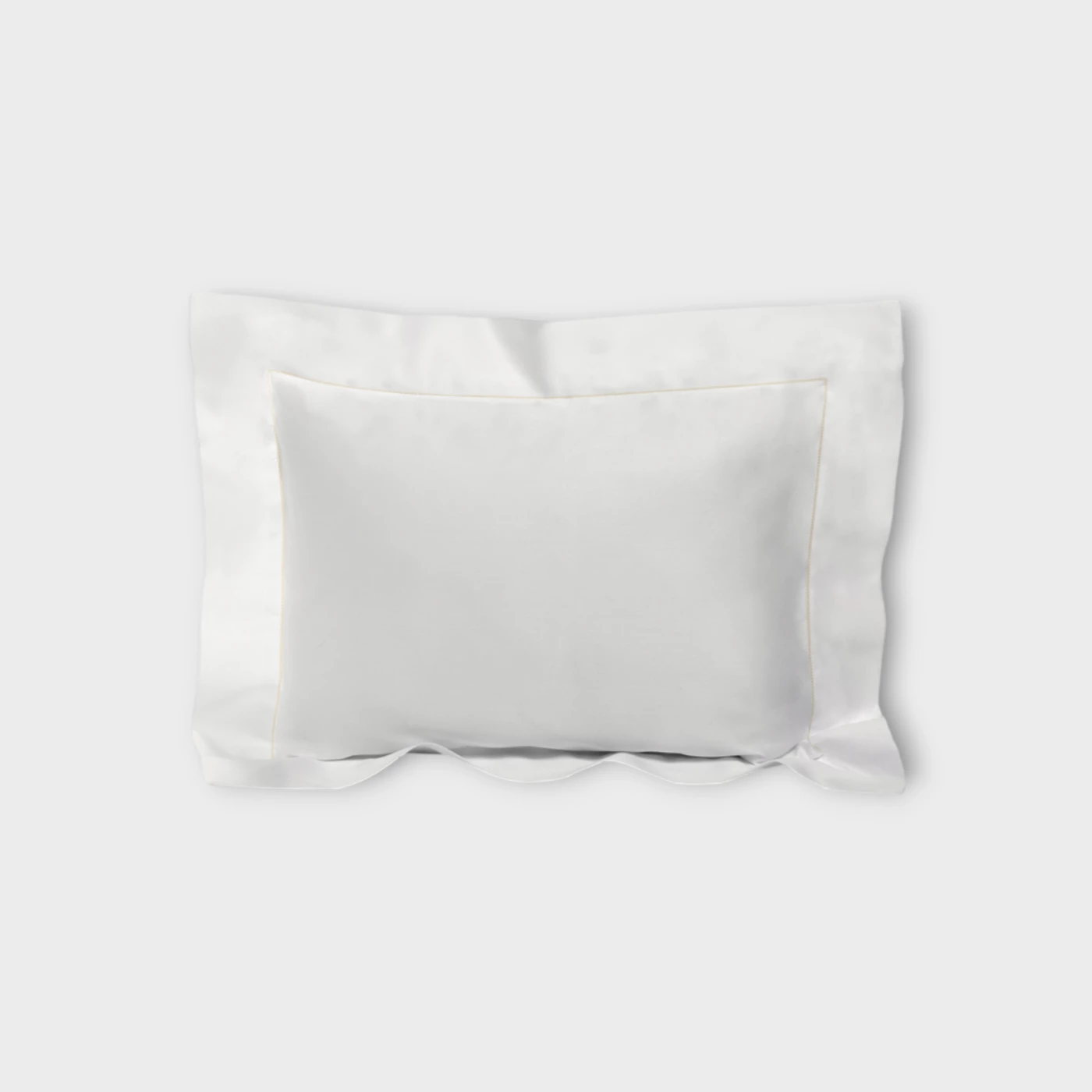 Biancheria da letto FEDERA 4 VOLANTS SEA ISLAND PUNTO PARIGI - COUTURE white/almond