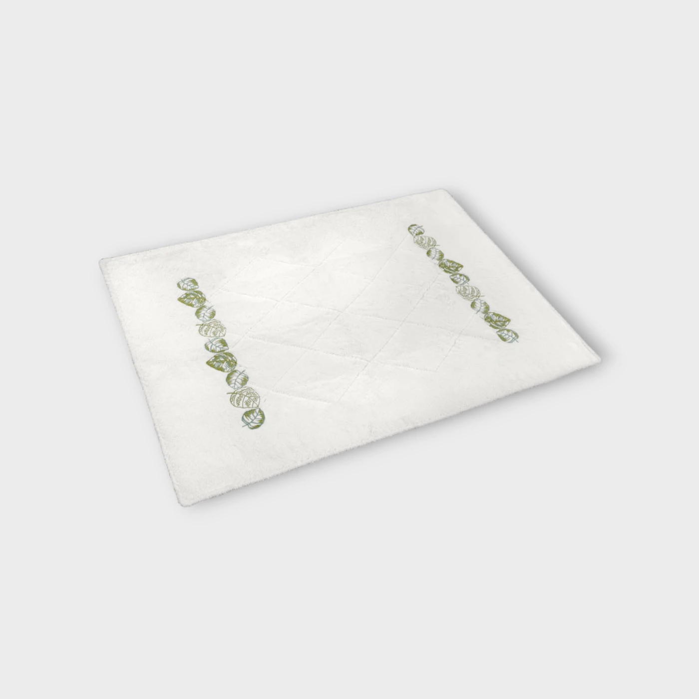 Biancheria bagno FEUILLAGE TAPPETINO DA BAGNO white/sage green