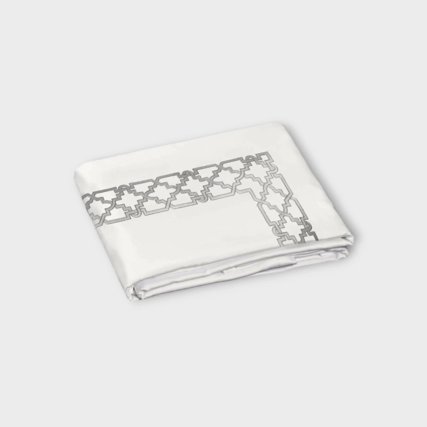 Biancheria da letto FRETWORK Copripiumino (RASO DI COTONE RICAMATO) Timothy Corrigan for Dea silver grey