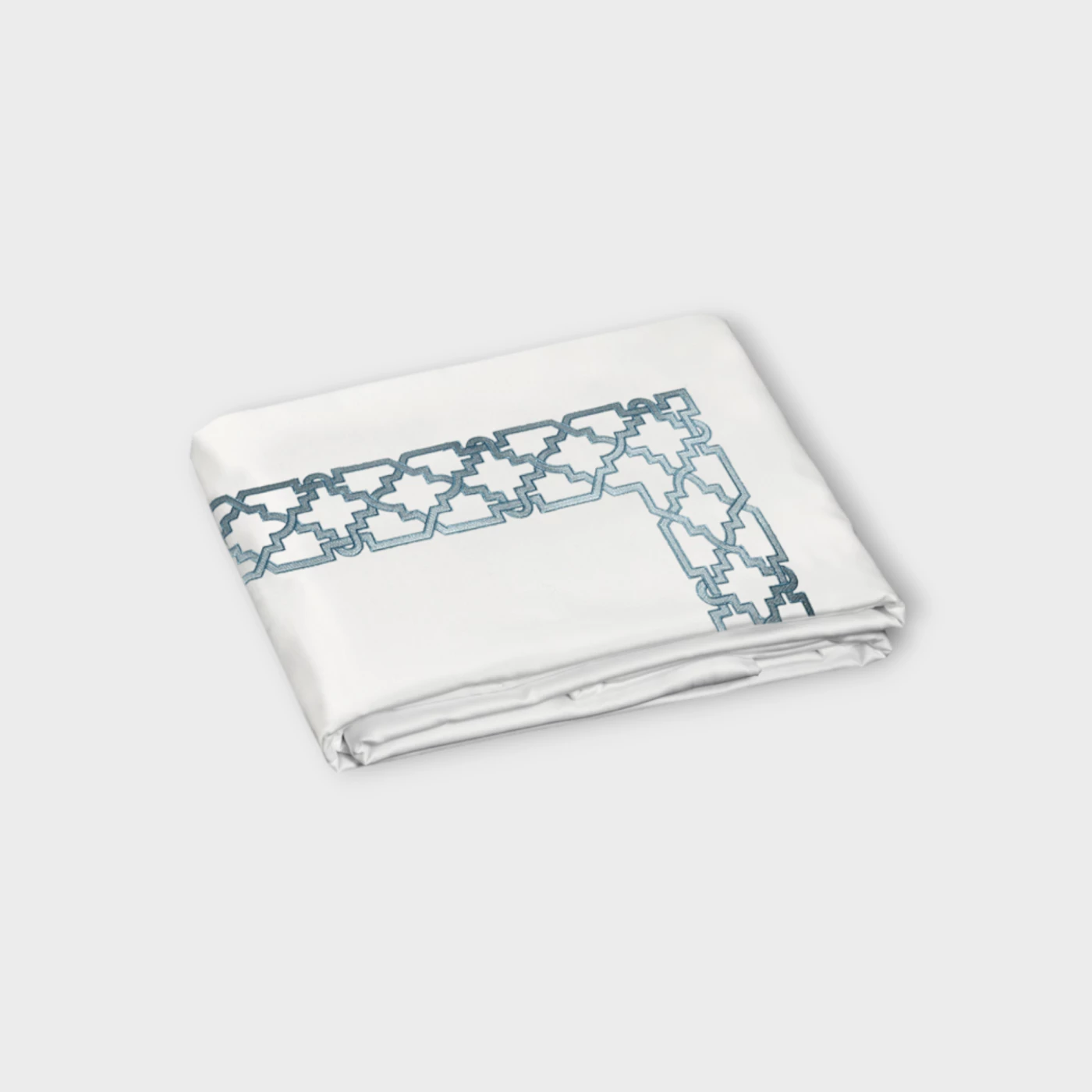 Biancheria da letto FRETWORK Copripiumino (RASO DI COTONE RICAMATO) Timothy Corrigan for Dea acquamarina