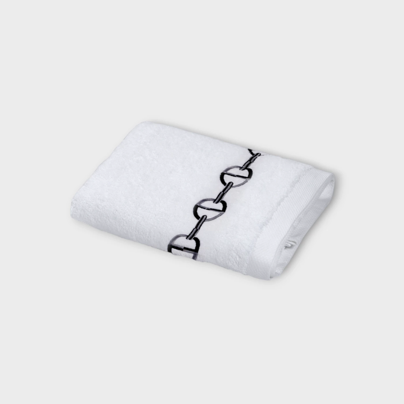 Biancheria bagno CHAINE TELO BAGNO Timothy Corrigan for Dea white/black