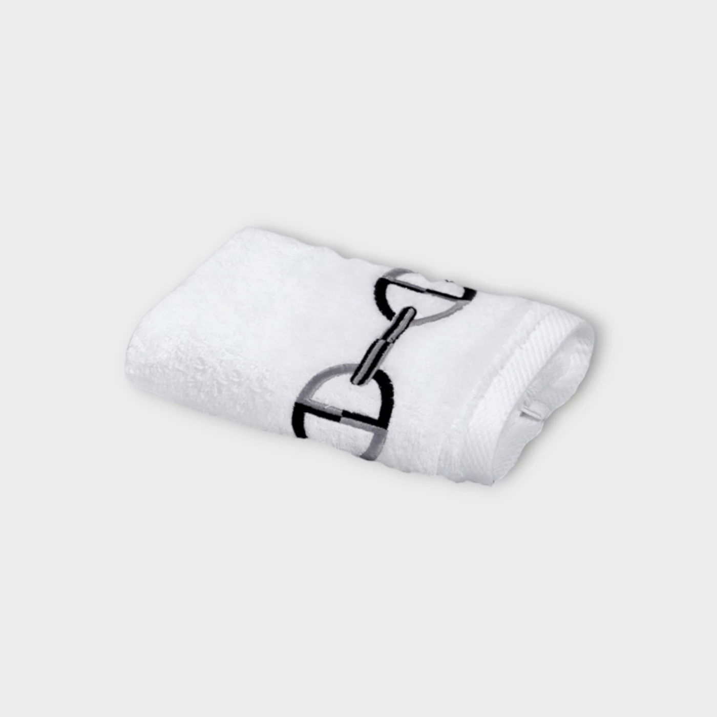 Biancheria bagno CHAINE ASCIUGAMANO OSPITI white/black