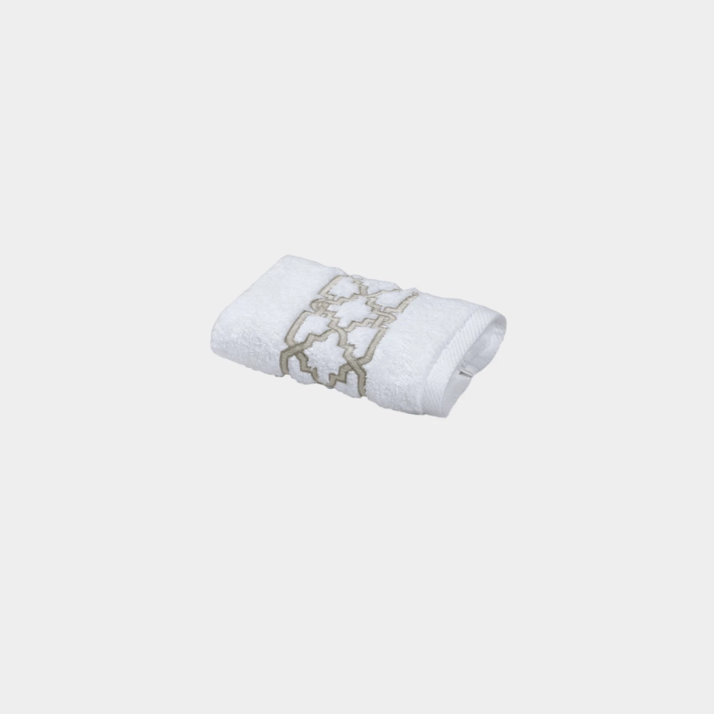 Biancheria bagno FRETWORK ASCIUGAMANO OSPITI white/kaki