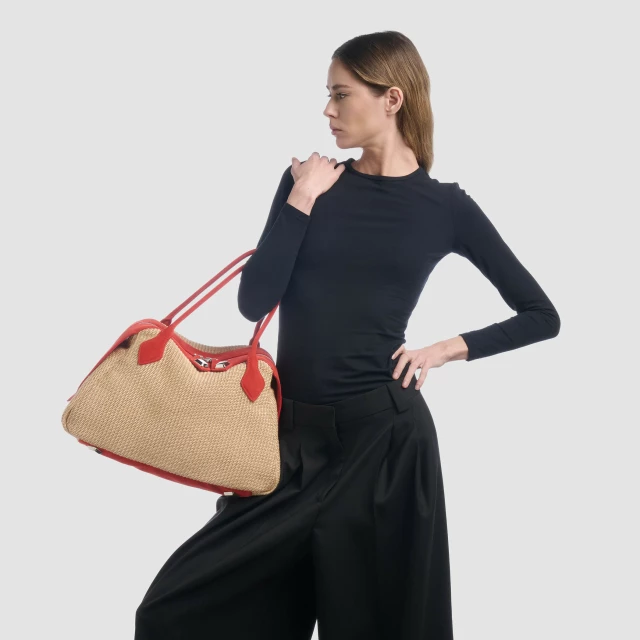 OKKIA ADELE IN RAFIA Rosso