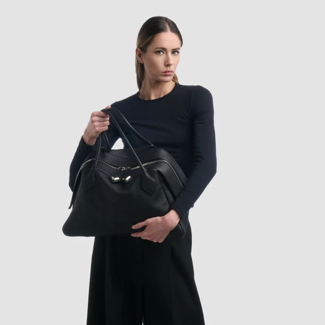 OKKIA ABIGAIL IN VITELLO GRANATO Nero