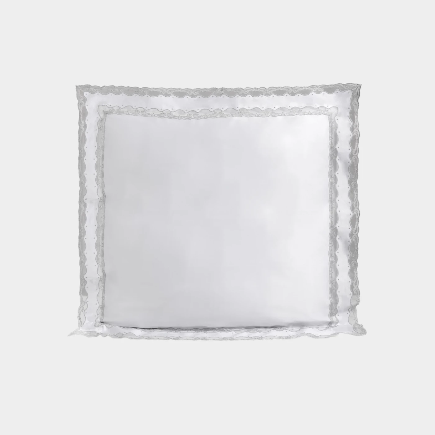 Biancheria da letto MILO Federa 4 volants white/charocoal grey