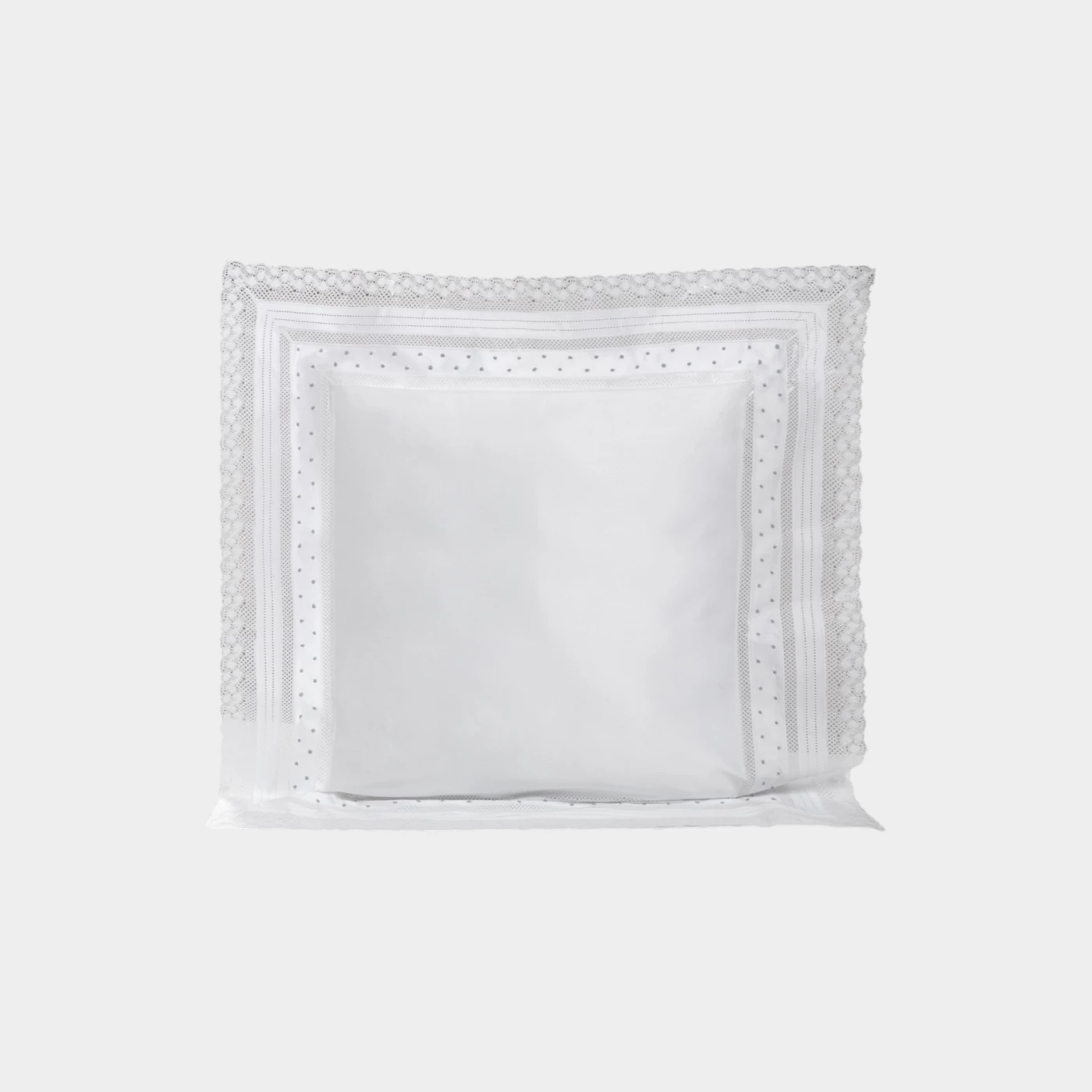Biancheria da letto GELSO Federa 4 volants white/silver grey