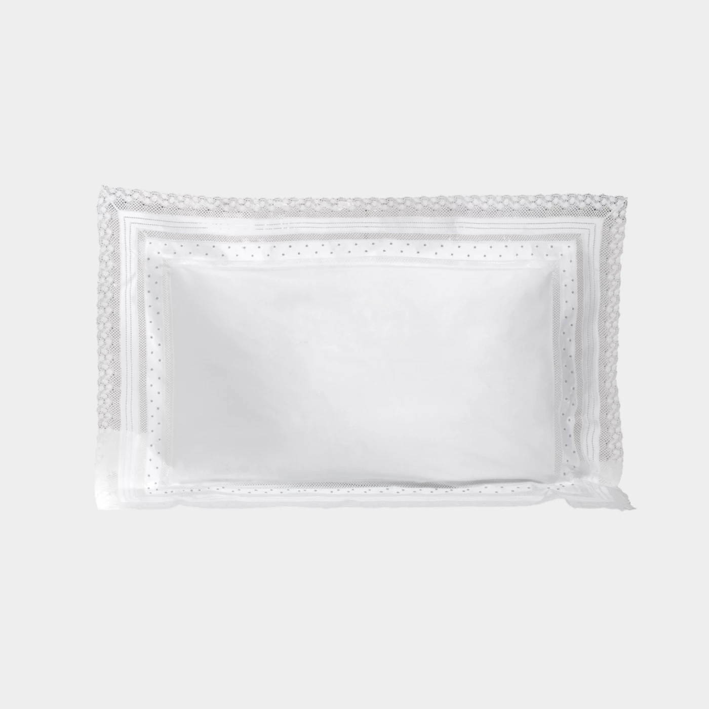 Biancheria da letto GELSO Federa 4 volants white/silver grey