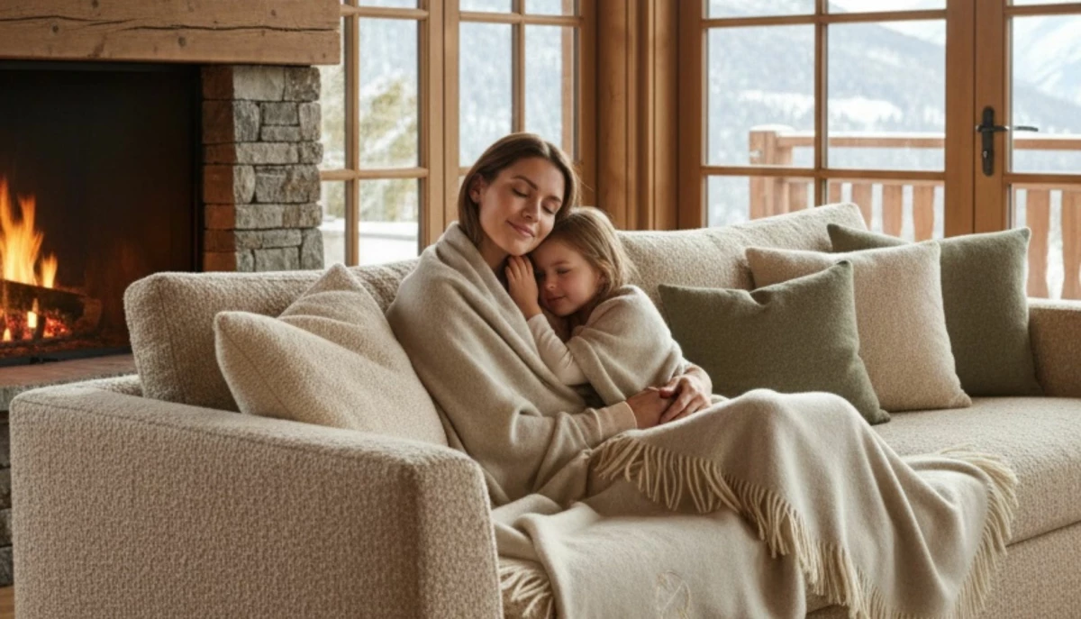 Colori d'inverno come linguaggio di calore, materia ed equilibrio