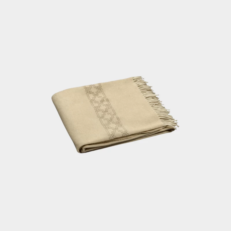 DEA ITALY Plaid Fretwork by Timothy Corrigan for Dea Ivory