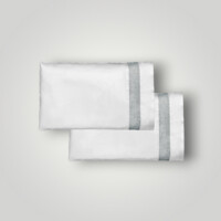 DEA Biancheria da letto PELAGO FEDERA A SACCO 2 PEZZI RASO CON BORDO JACQUARD Timothy Corrigan for Dea   white/ice