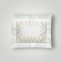 DEA Biancheria da letto PELAGO FEDERA 4 VOLANTS RASO RICAMATO Timothy Corrigan for Dea   ivory/ivory