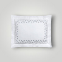 DEA Biancheria da letto PELAGO FEDERA 4 VOLANTS RASO RICAMATO Timothy Corrigan for Dea   white/ice