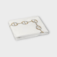 DEA Biancheria da letto CHAINE COPRIPIUMINO RASO DI COTONE Timothy Corrigan for Dea   white/moka