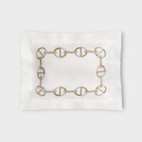 DEA Biancheria da letto CHAINE FEDERA 4 VOLANTS RASO RICAMATO Timothy Corrigan for Dea   white/moka