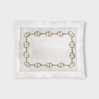 DEA Biancheria da letto CHAINE FEDERA 4 VOLANTS RASO RICAMATO Timothy Corrigan for Dea   white/moka