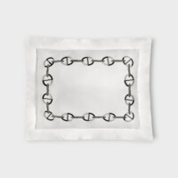 DEA Biancheria da letto CHAINE FEDERA 4 VOLANTS RASO RICAMATO Timothy Corrigan for Dea   white/black