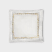 DEA Biancheria da letto FEUILLAGE FEDERA 4 VOLANTS (RASO DI COTONE RICAMATO) Timothy Corrigan for Dea   white/ivory