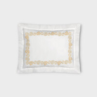 DEA Biancheria da letto FEUILLAGE FEDERA 4 VOLANTS (RASO DI COTONE RICAMATO) Timothy Corrigan for Dea   white/ivory