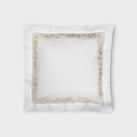 DEA Biancheria da letto FEUILLAGE Federa 4 volants (PIQUET RICAMATO) Timothy Corrigan for Dea   white/ivory